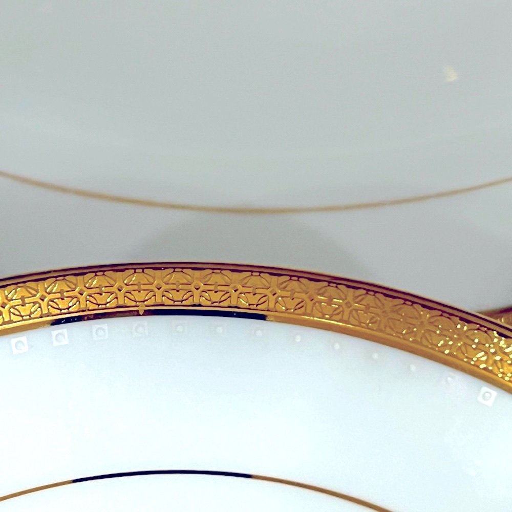 15 PC Noritake Metropolitan GOLD 4337  Set Dinnerware Sirilanka GOLD White - Picture 6 of 15